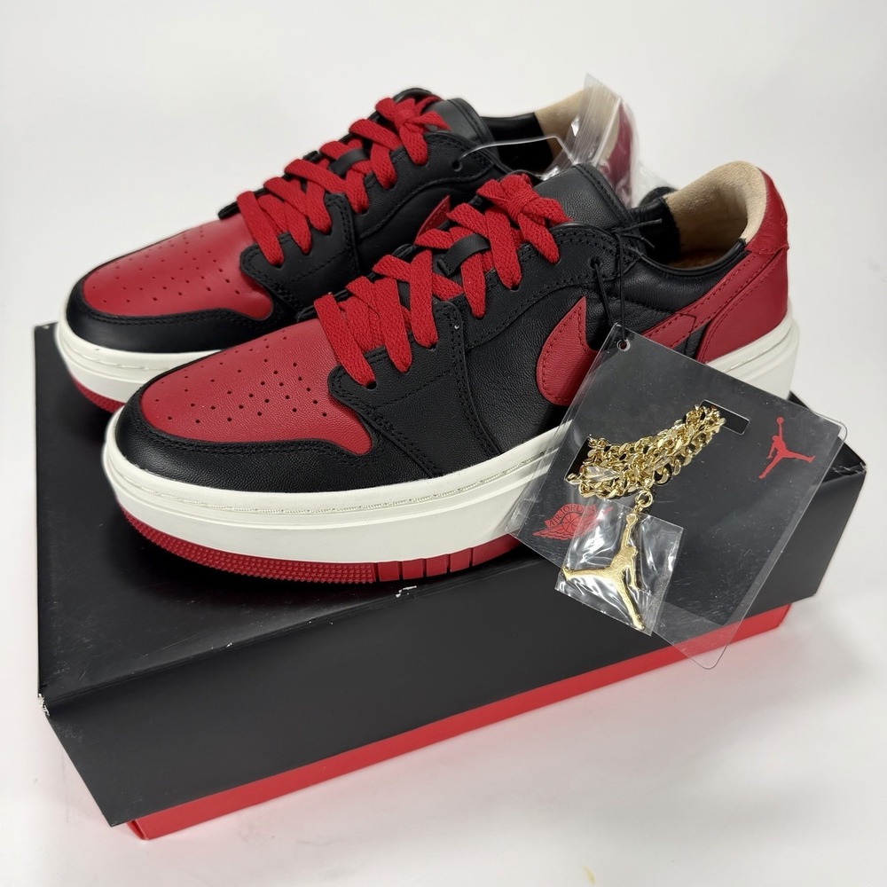 Air Jordan 1 Elevate Low SE Women's 9 Bred w/Chain Platform Casual Streetwear